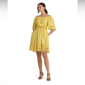 LAUREN Ralph Lauren® Eyelet Cotton Off-the-Shoulder Dress